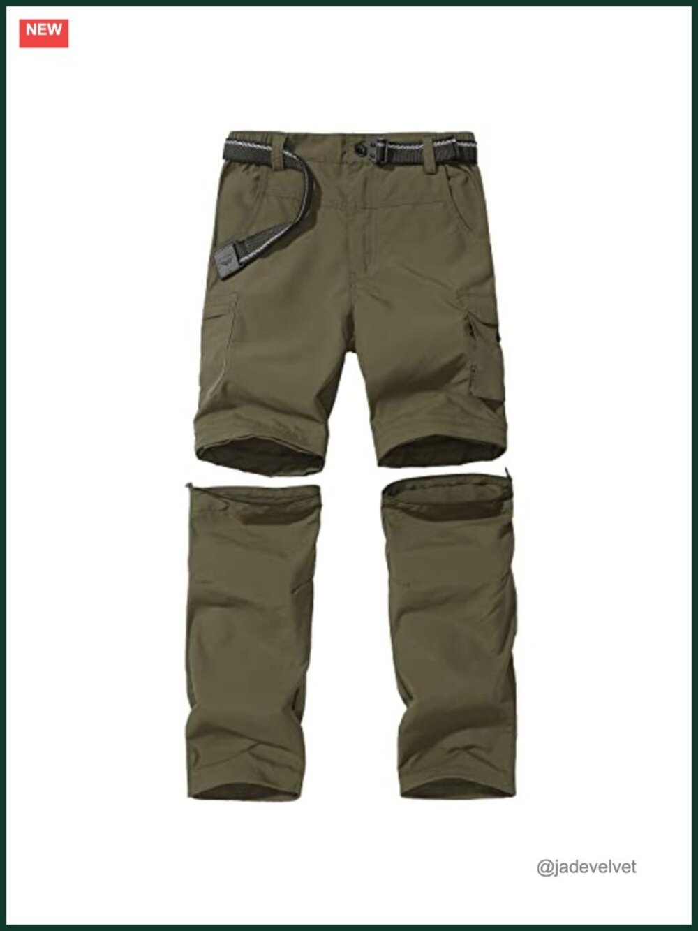 Boys Convertible Hiking Zip Off Pants Quick Dry Cargo Trousers